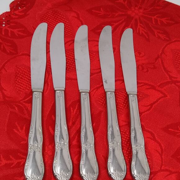 5X Wm A Rogers Oneida FENWAY DAYDREAM Dinner Butter Knives stainless silverware - Picture 6 of 8